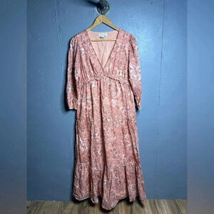 Rachel Zoe Pink Floral Maxi Dress